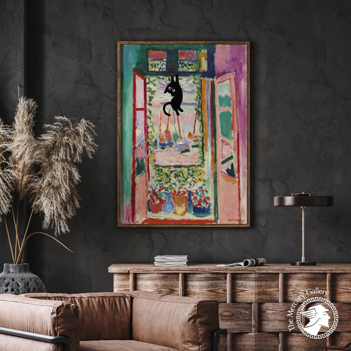 Matisse Hanging Cat Art Print, Floral Poster - Image 2
