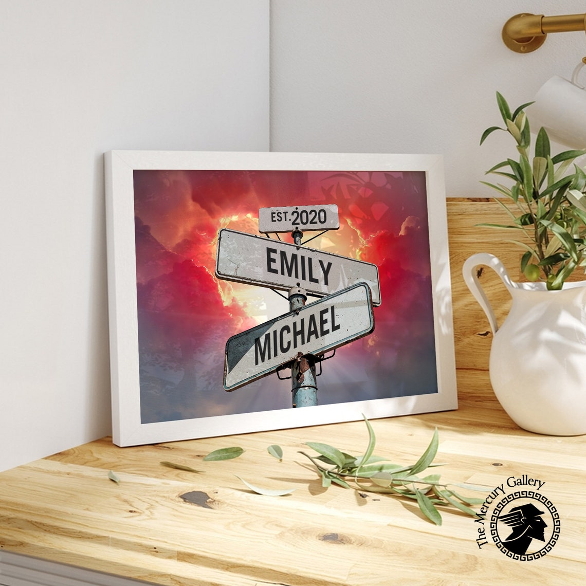 Custom Name Vintage Street Sign Sunset Poster Personalized Gift - Image 5