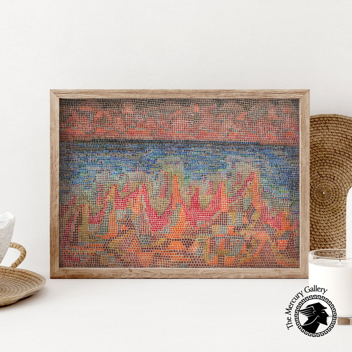 Paul Klee Klippen Am Meer, Abstract Art Print