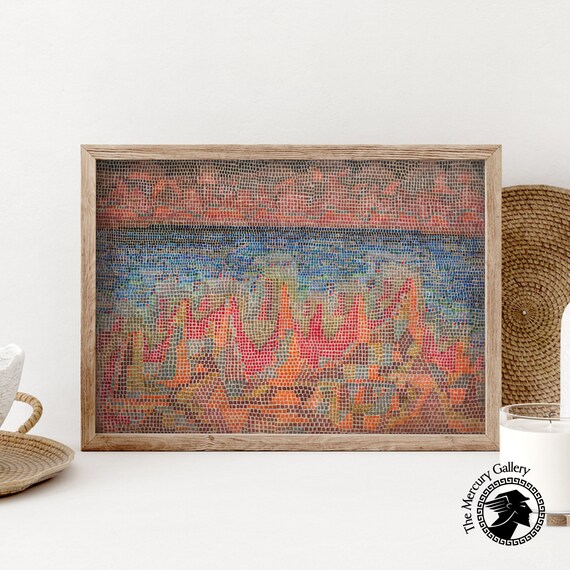 Paul Klee Klippen Am Meer, Abstract Art Print