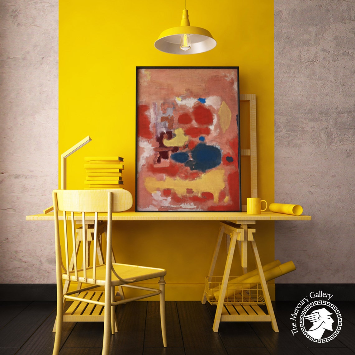 Mark Rothko Colorful Multiform Coral Red Blue Yellow Abstract Poster - Image 5