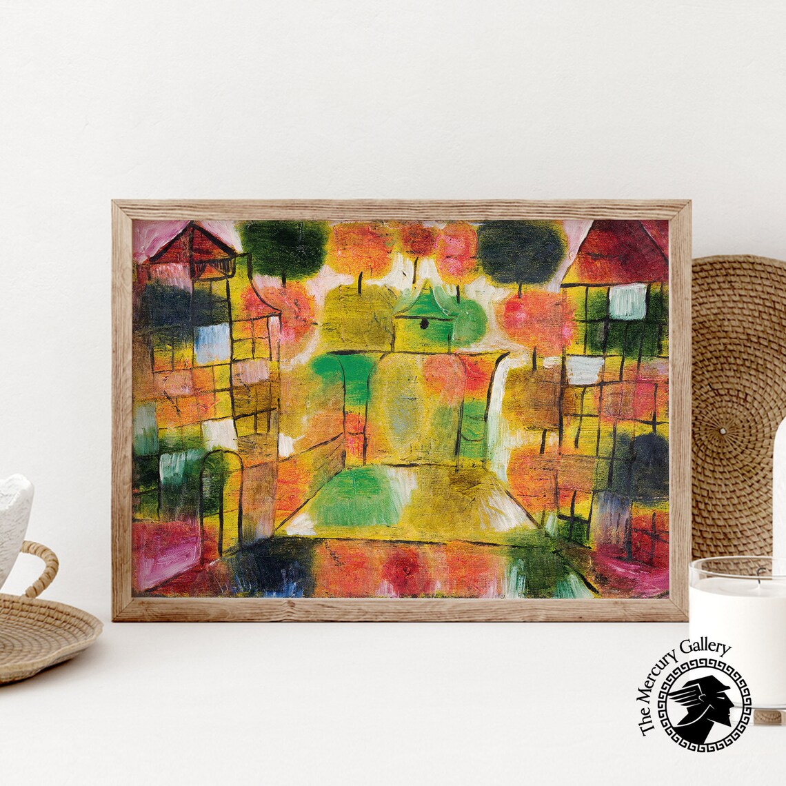 Paul Klee Tree And Architecture Rhythms Art Print