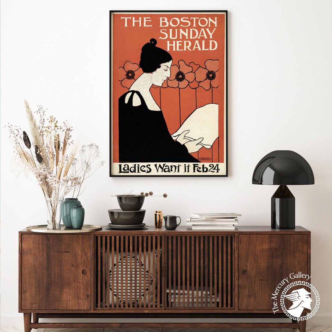 Vintage Boston Sunday Herald Travel Poster Print - Image 6