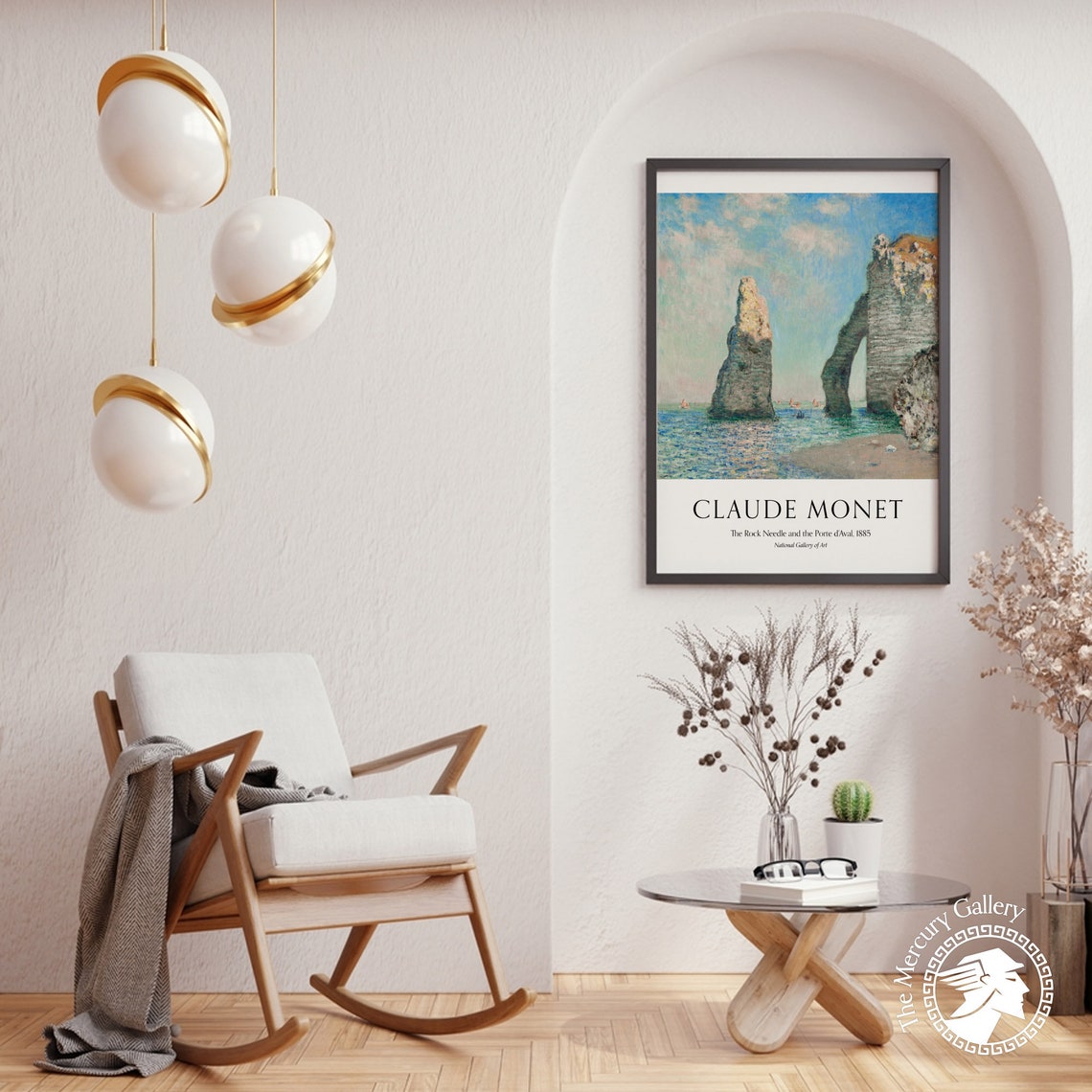 Cloude Monet Poster The Rock Needle And The Porte Daval Monet Paintings Fine Art Print Living Room Decor Gift Idea - Image 6