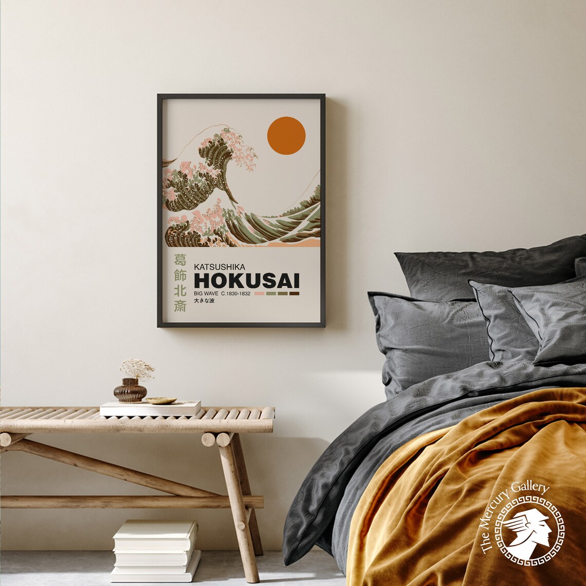 Katsushika Hokusai The Big Wave Art Print - Image 2