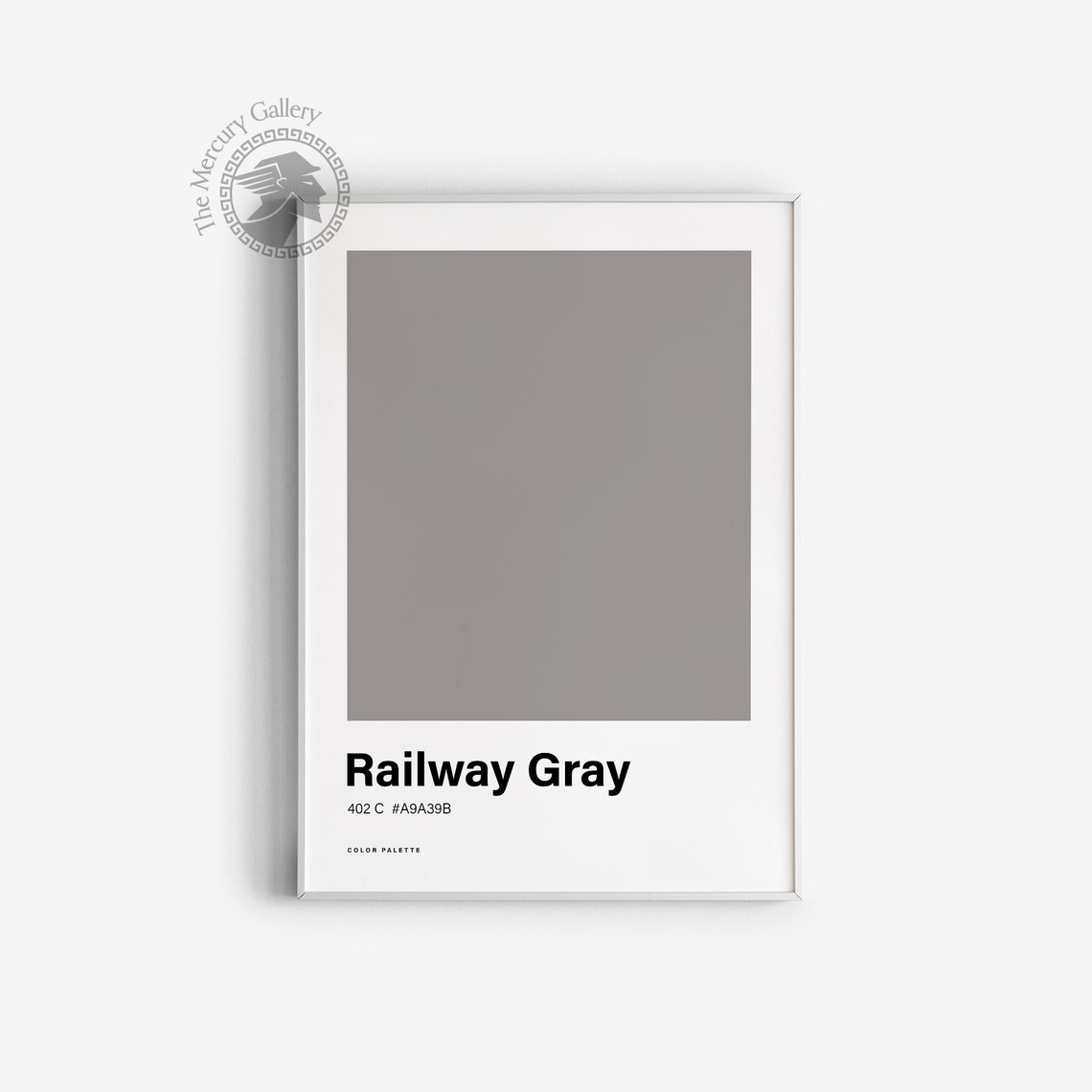 Railway Gray Color Poster Print Great Color Scheme Minimalistic Design Trending Colour Print Complementary Wall Poster - Image 3