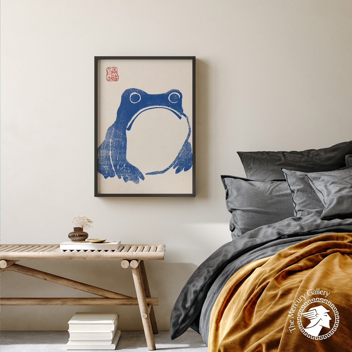 Japanese Blue Frog Matsumoto Hoji Art Print - Image 2