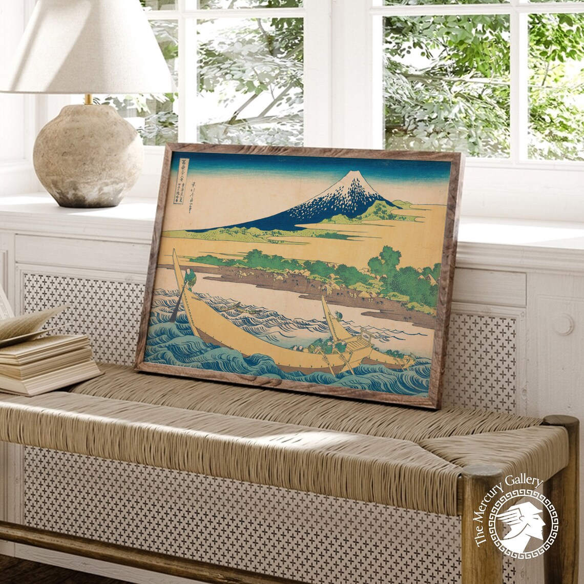 Hokusai Tago Bay Boats Waves Mount Fuji Japanese Woodblock Poster - Image 5