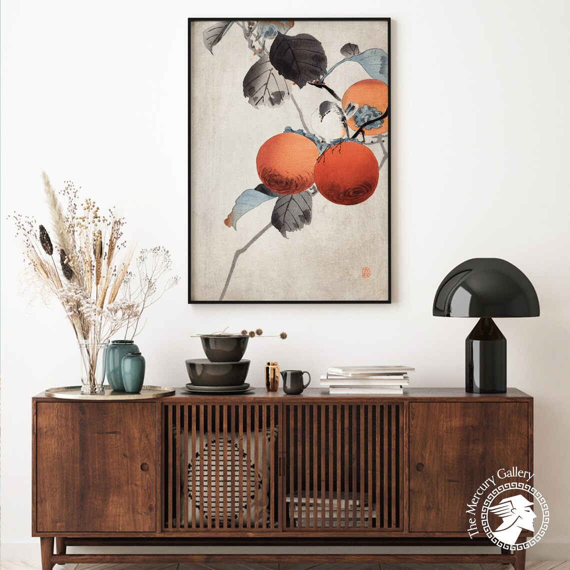 Ohara Koson Nuthatcher Atop Persimmons Vintage Art Print - Image 6
