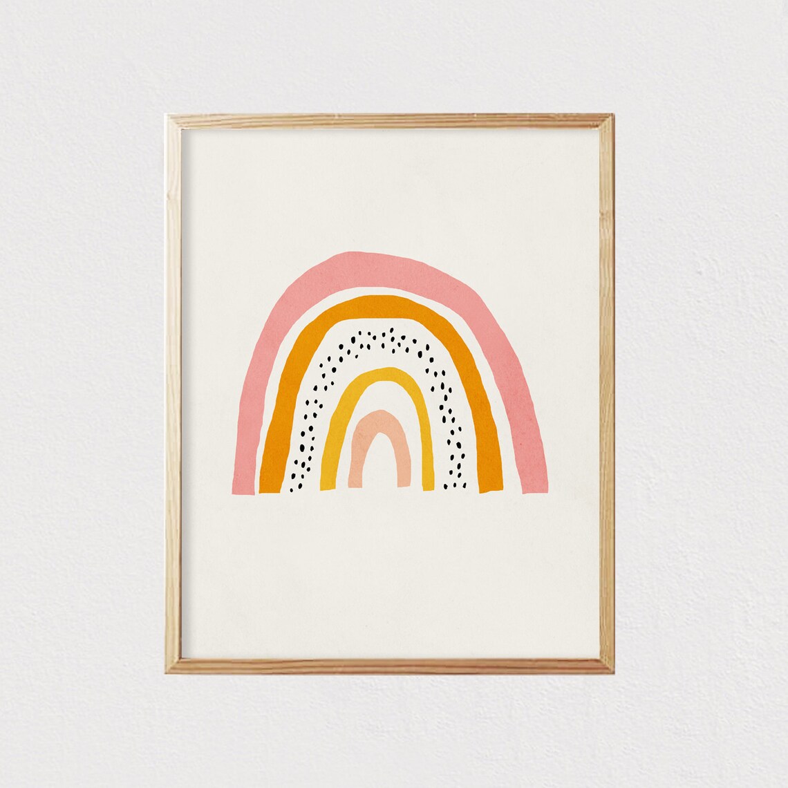Rainbow Mid-Century Modern Kids Wall Art Print