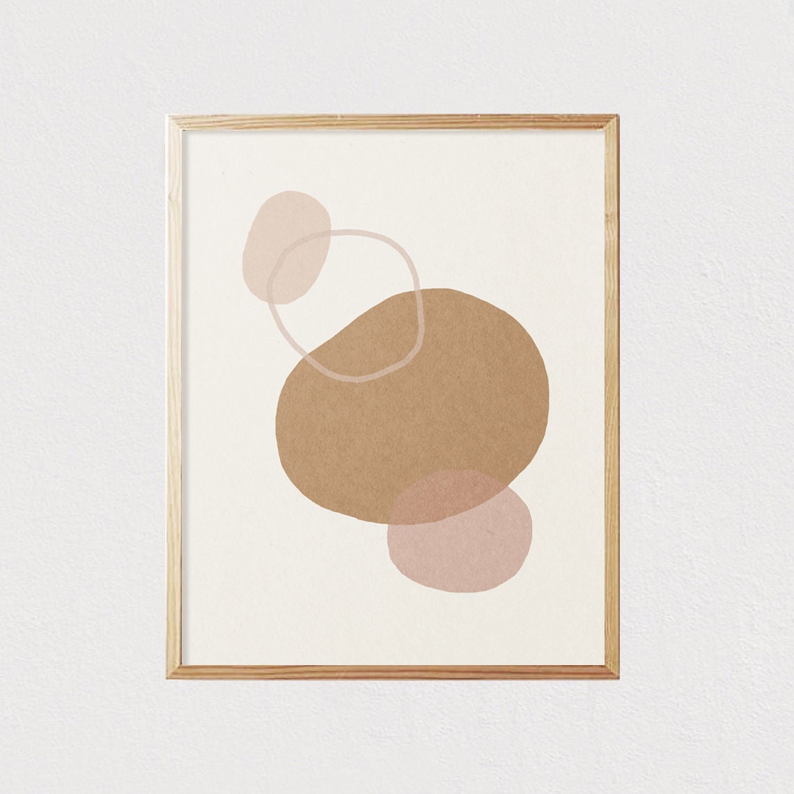 Abstract Art Shapes Neutral Art Print Neutrals Mid Century Modern Wall Art Minimalist Geometric Interior Decor Download16x20