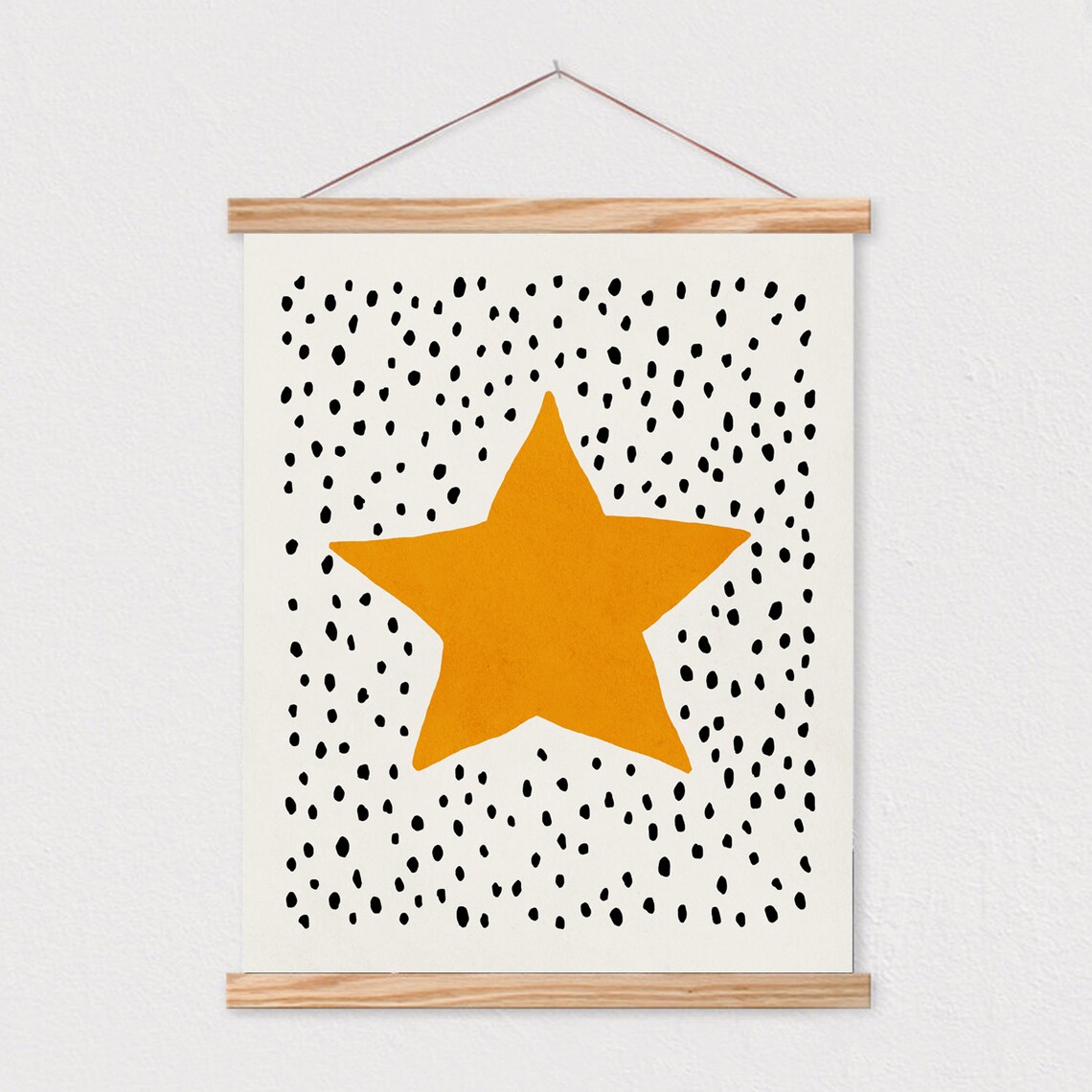 Yellow Star Mid-Century Modern Nursery Art Print - Image 2