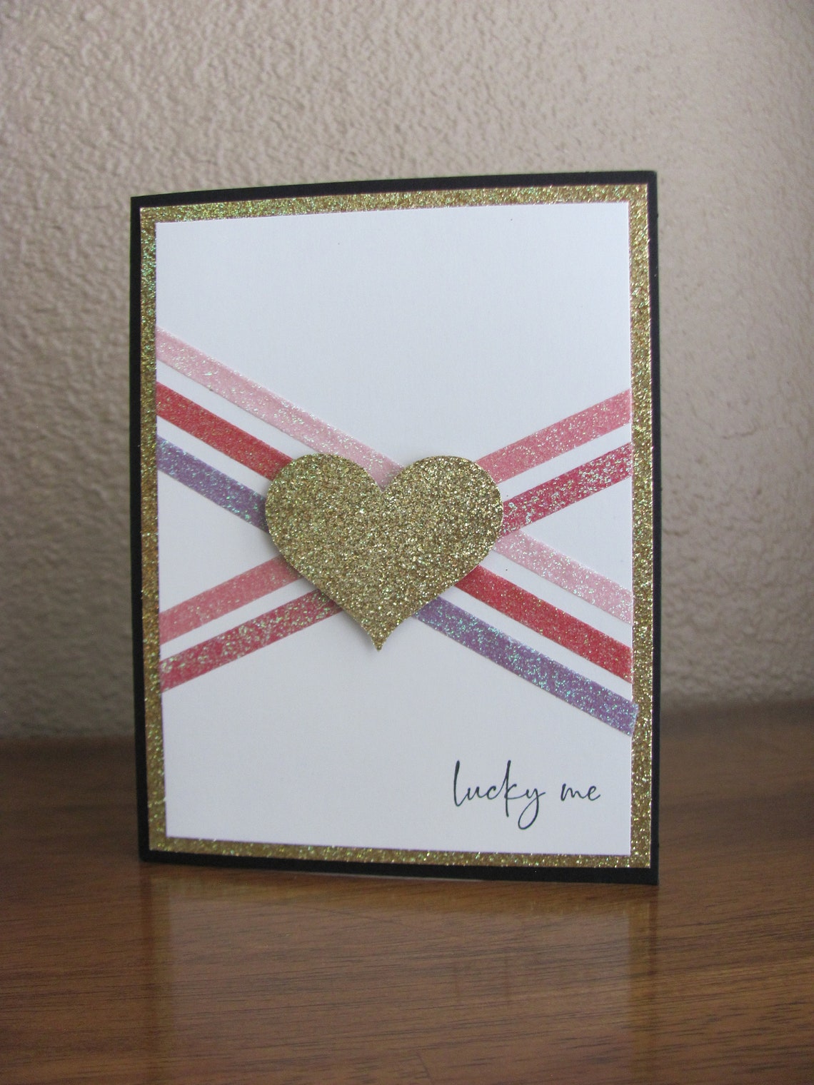 Lucky Me Heart Valentines Day Love Card