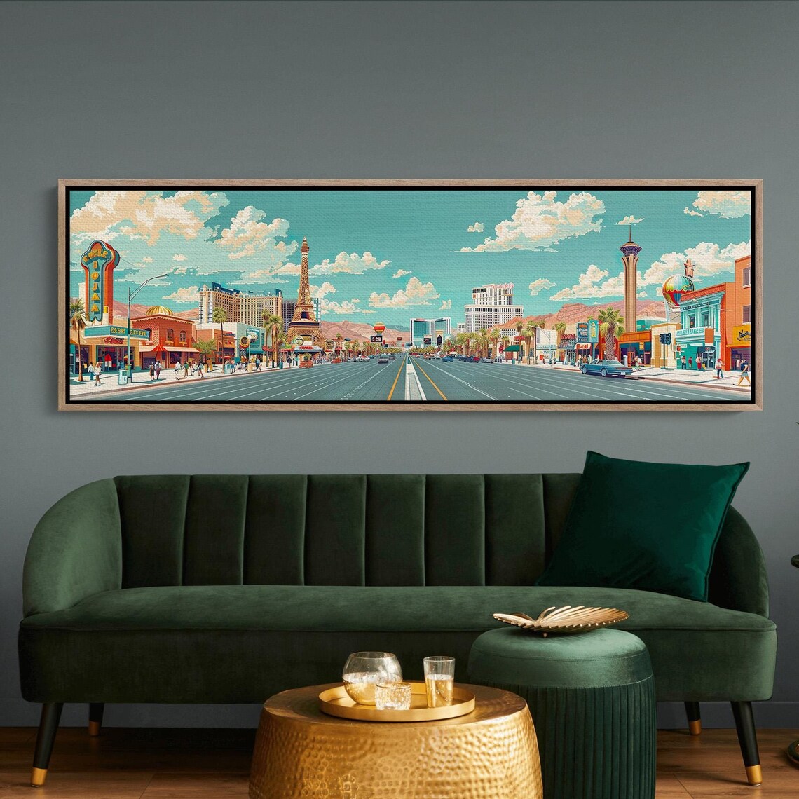 Las Vegas Strip Mid Century Modern Panoramic