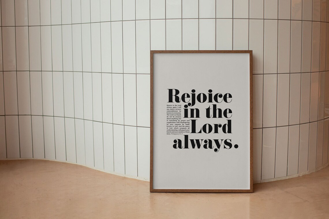 Philippians 4:7 Rejoice In The Lord Always Scripture Print - Image 5