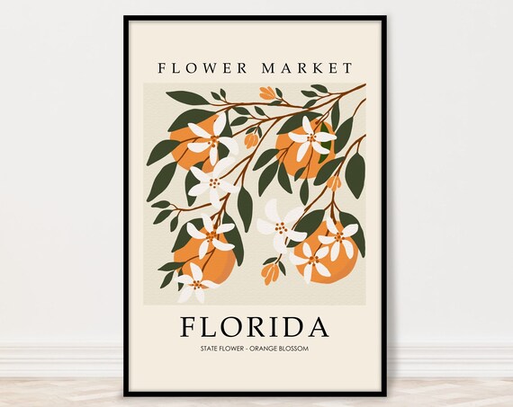 Florida Orange Blossom Flower Market Art Print