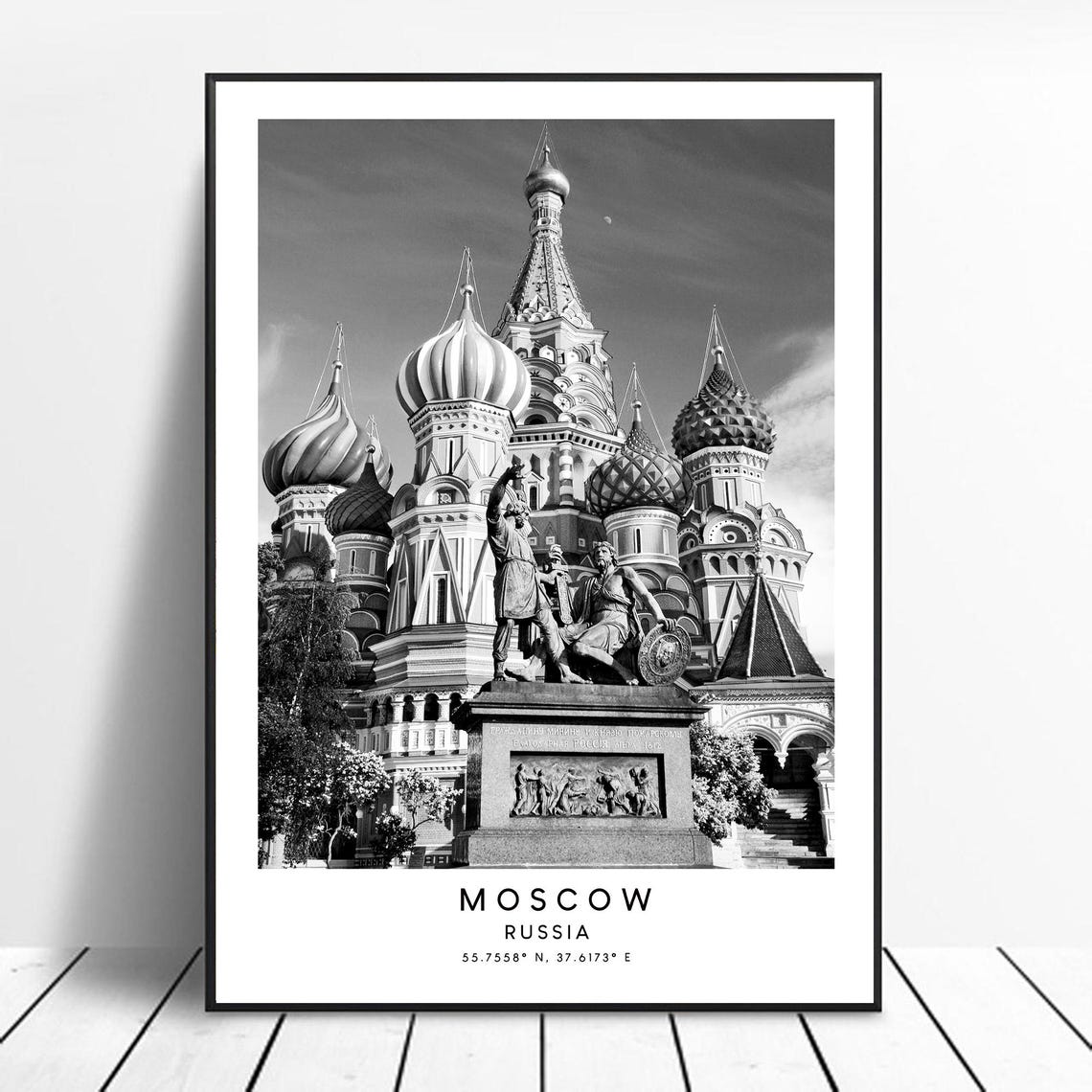 Russia Moscow Red Square Minimalist Travel Poster