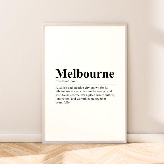 Melbourne Minimalist Travel Poster, Australia