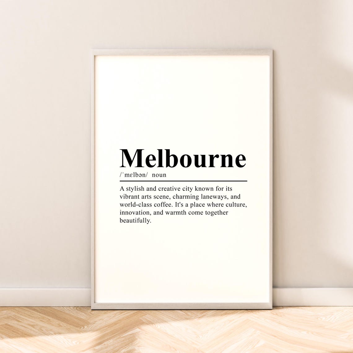 Melbourne Minimalist Travel Poster, Australia