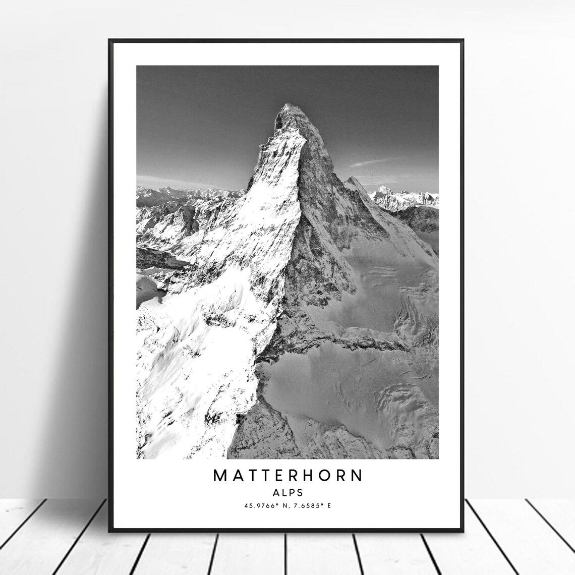 Matterhorn Mountain, Minimalist Travel Art Print