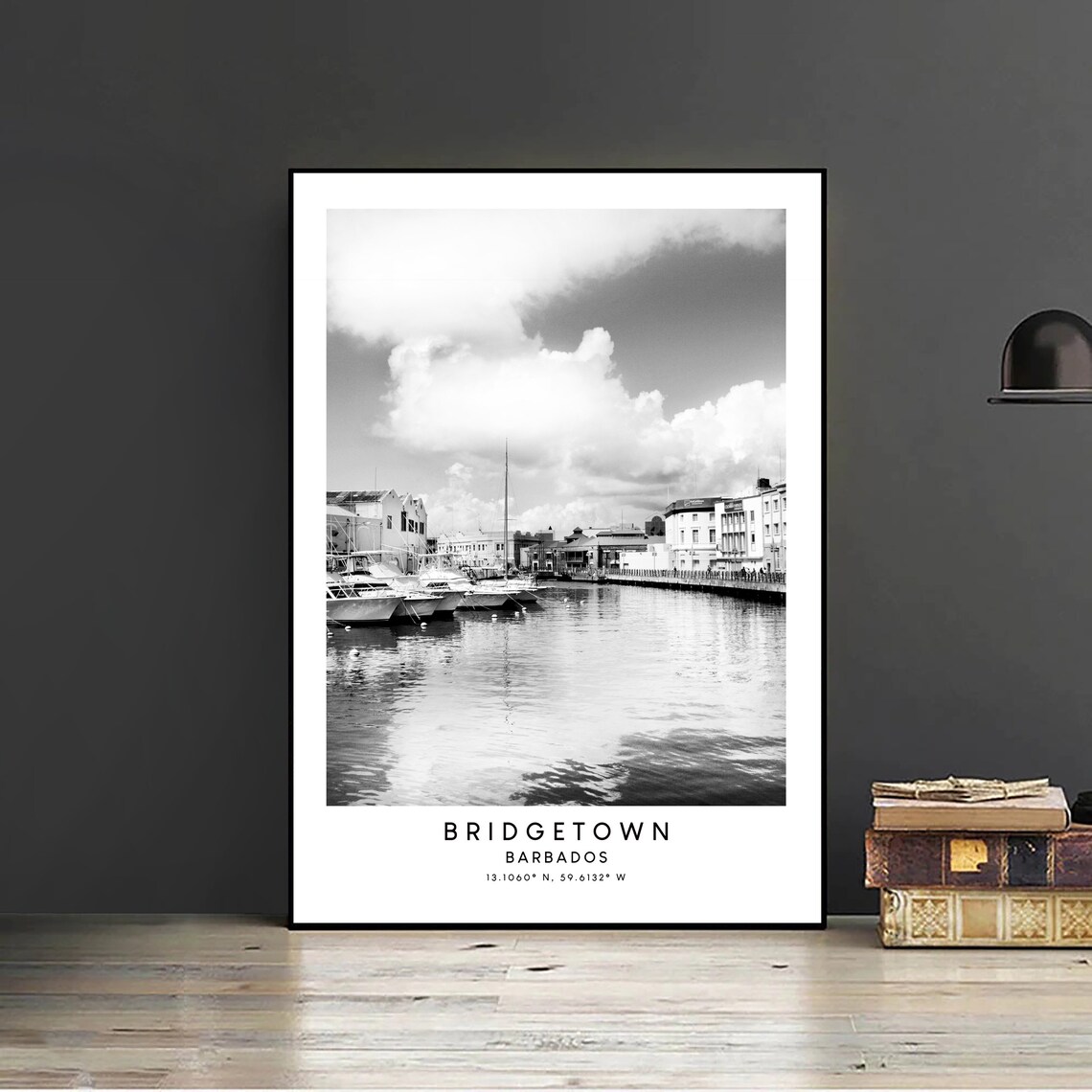 Bridgetown Travel Print Bridgetown Poster Bridgetown Wall Art Black And White Bridgetown Print Bridgetown Wall Print Bridgetown Gift Poster - Image 2
