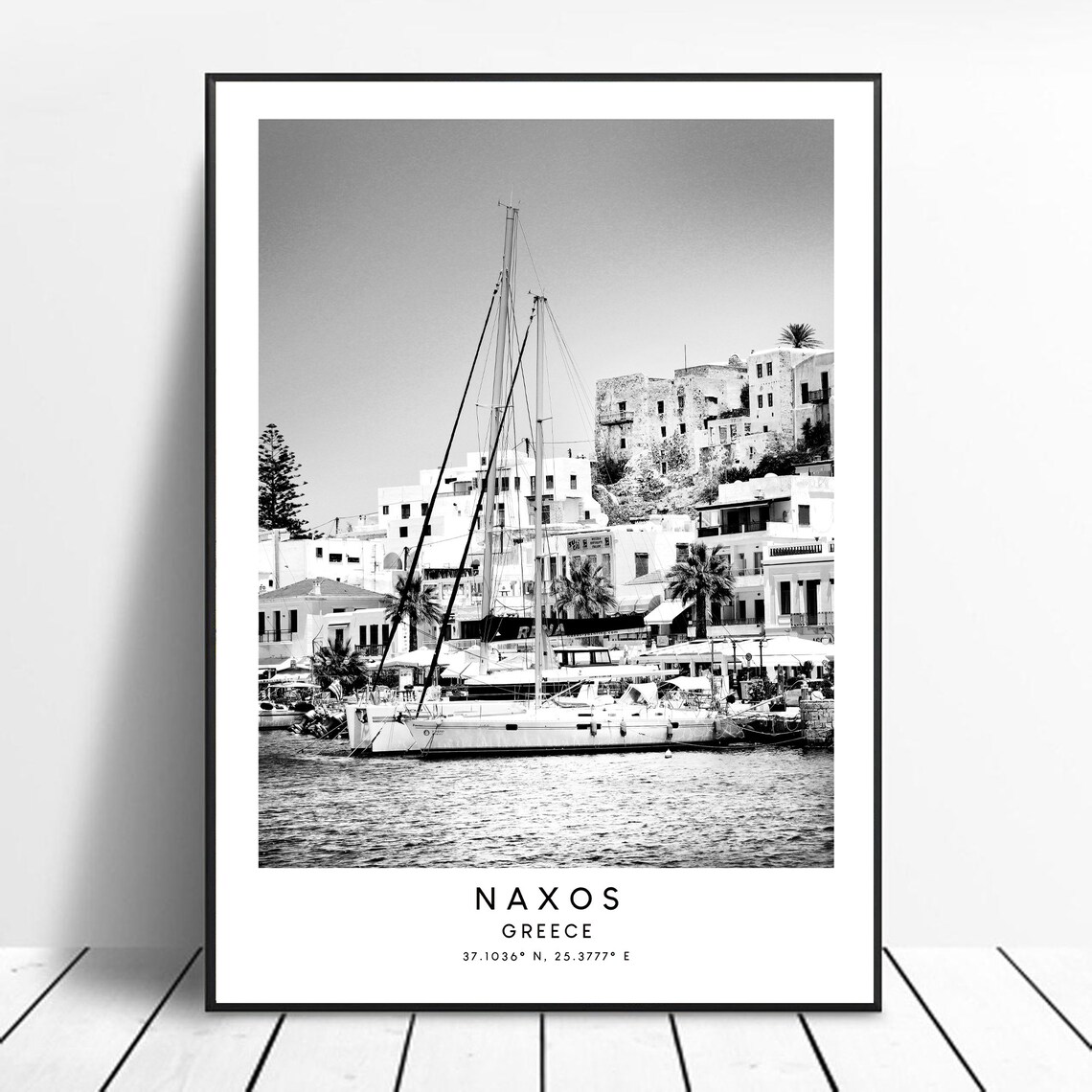 Naxos Minimalist Travel Poster, Greece Art Print