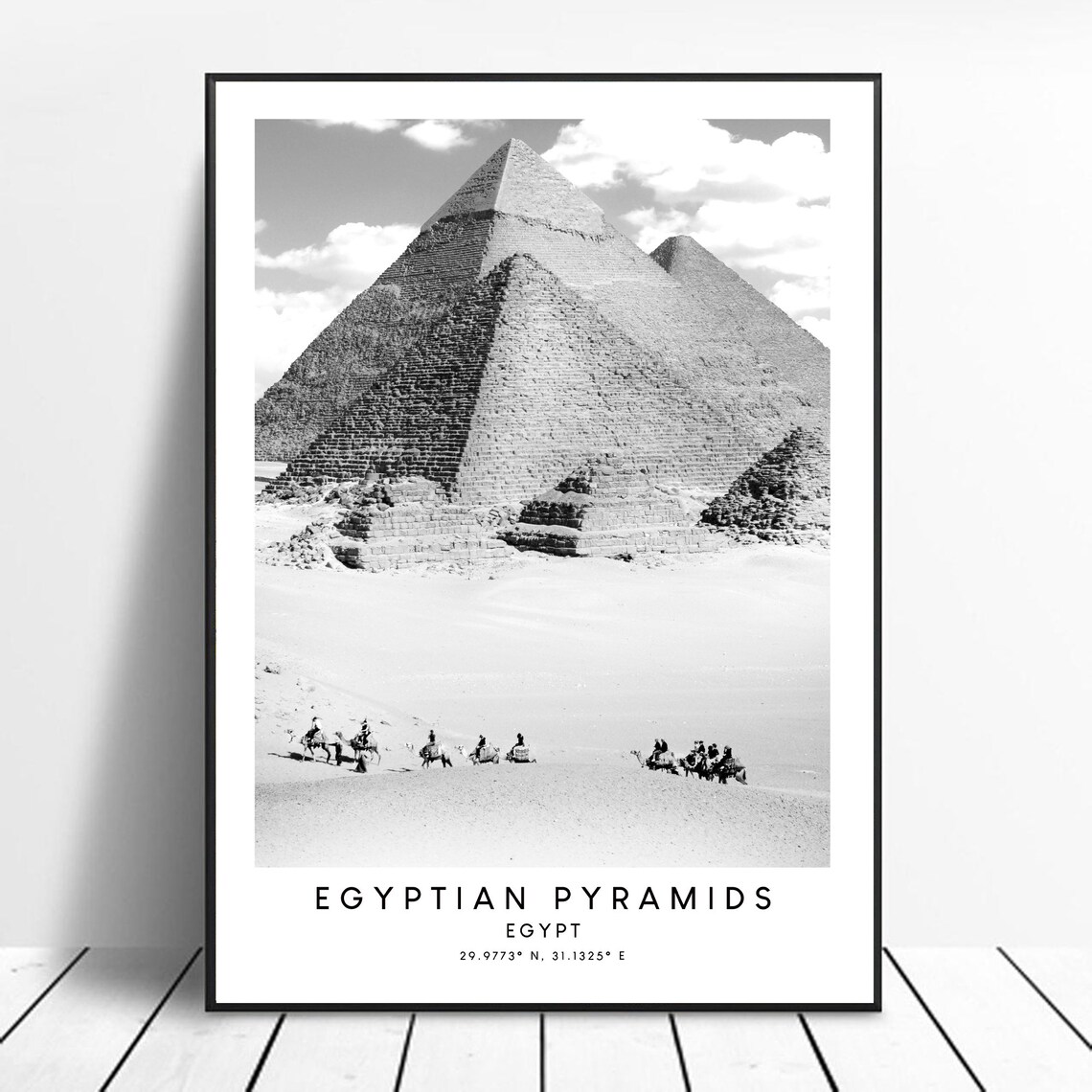 Egyptian Pyramids, Minimalist Giza Poster Print