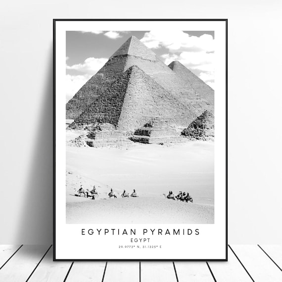 Egyptian Pyramids, Minimalist Giza Poster Print