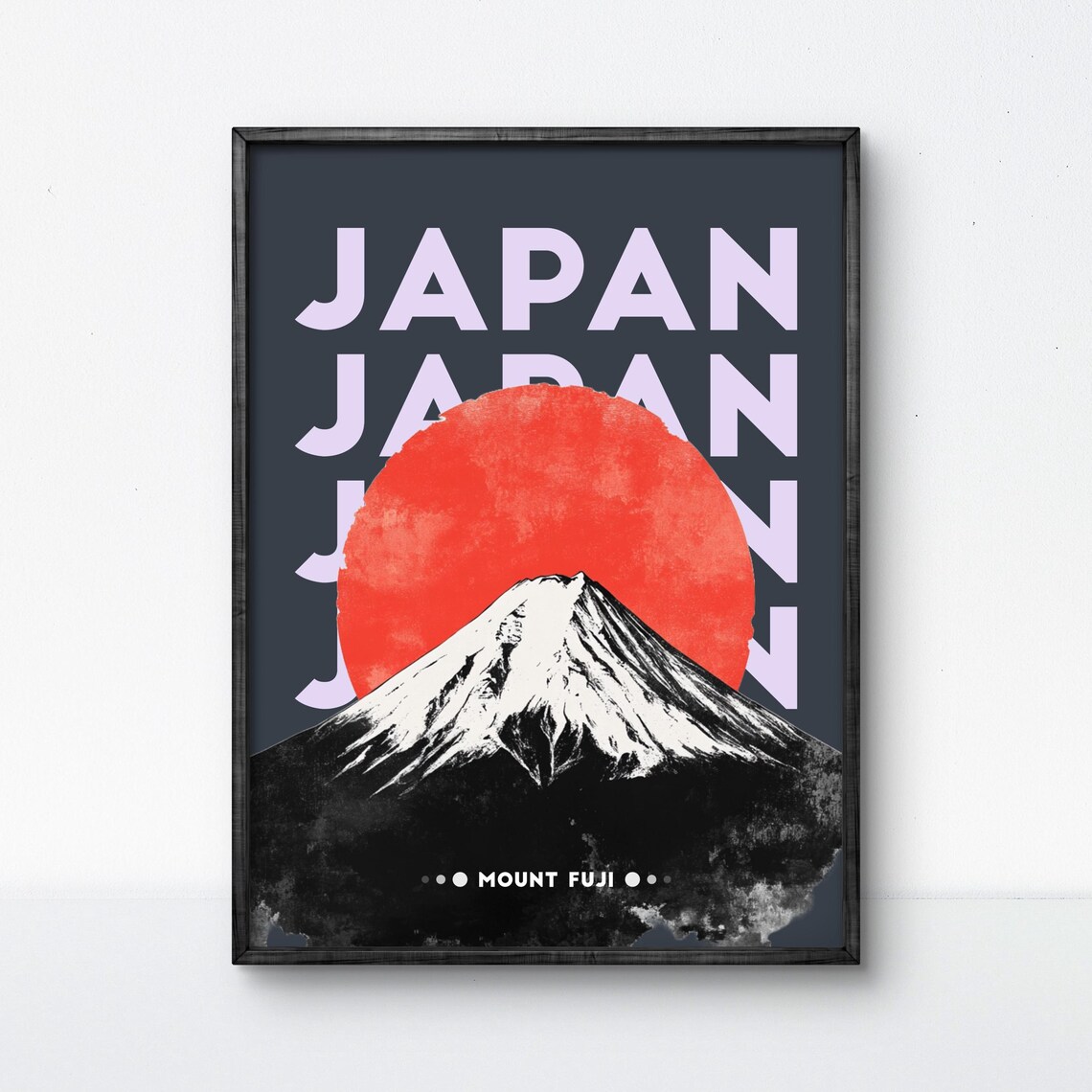 Mount Fuji Minimalist Japanese Travel Decor Poster