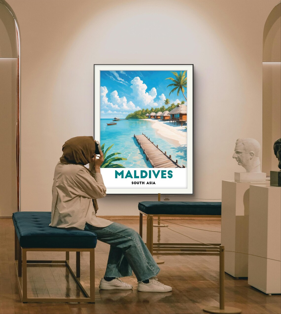Maldives South Asia Poster Tropical Paradise