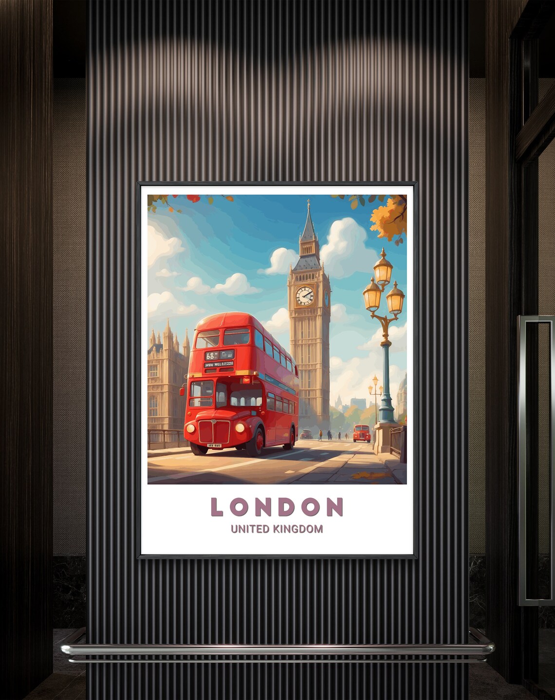 London Red Double Decker Bus And Big Ben United Kingdom Poster - Image 2