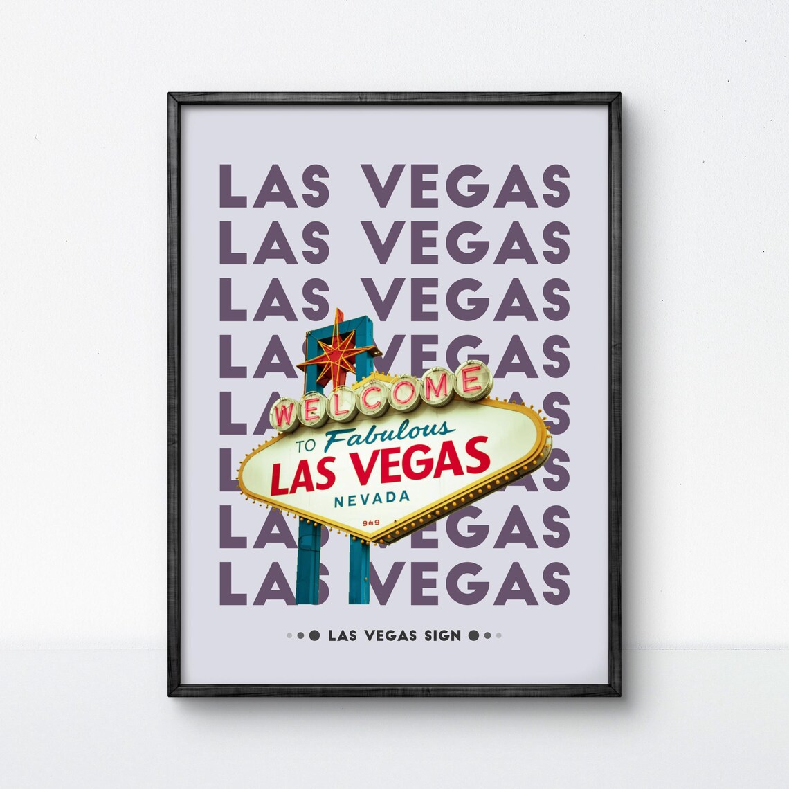 Iconic Las Vegas Vintage Sign Travel Poster