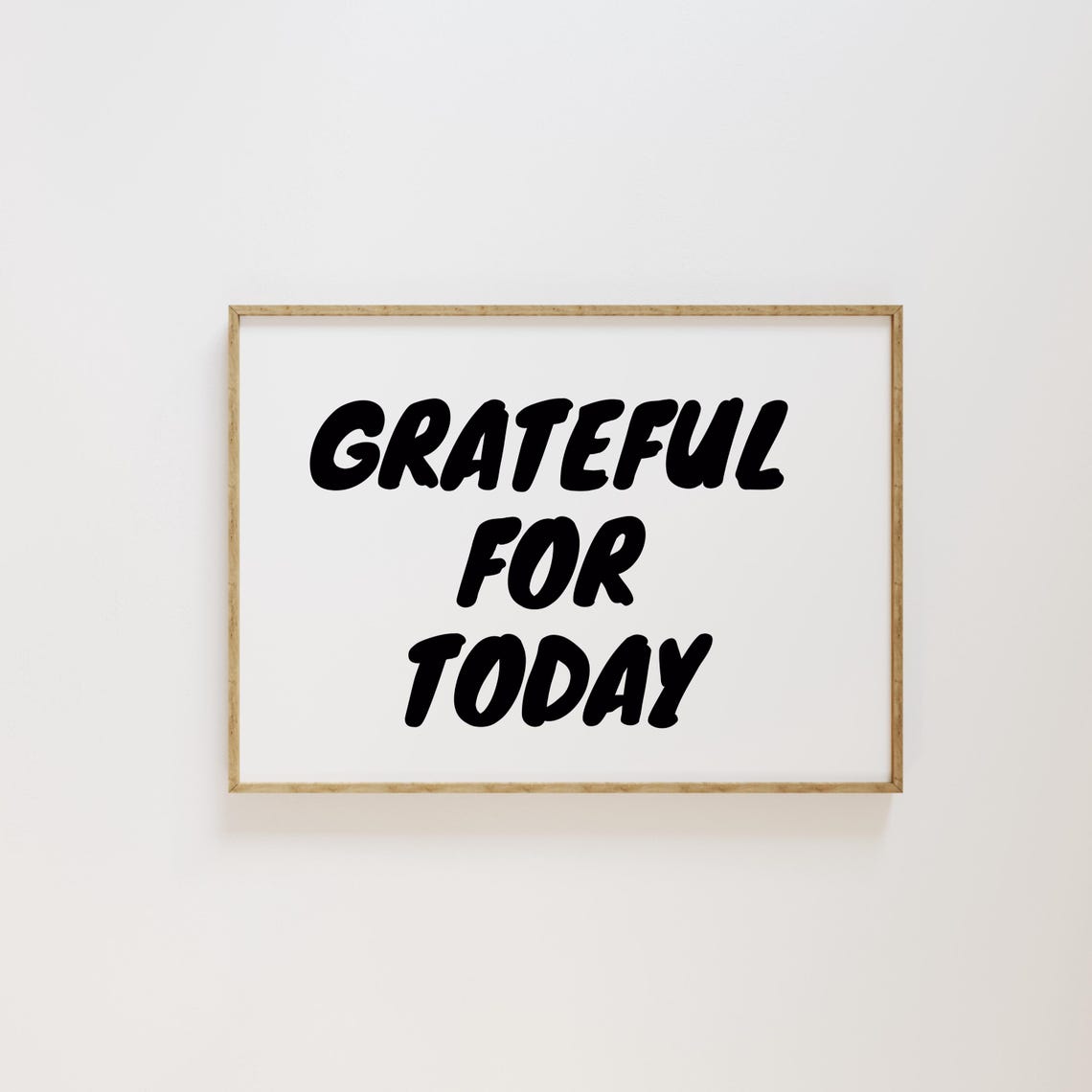 Grateful For Today Black Bold Retro Lettering Positive Quote Poster - Image 3