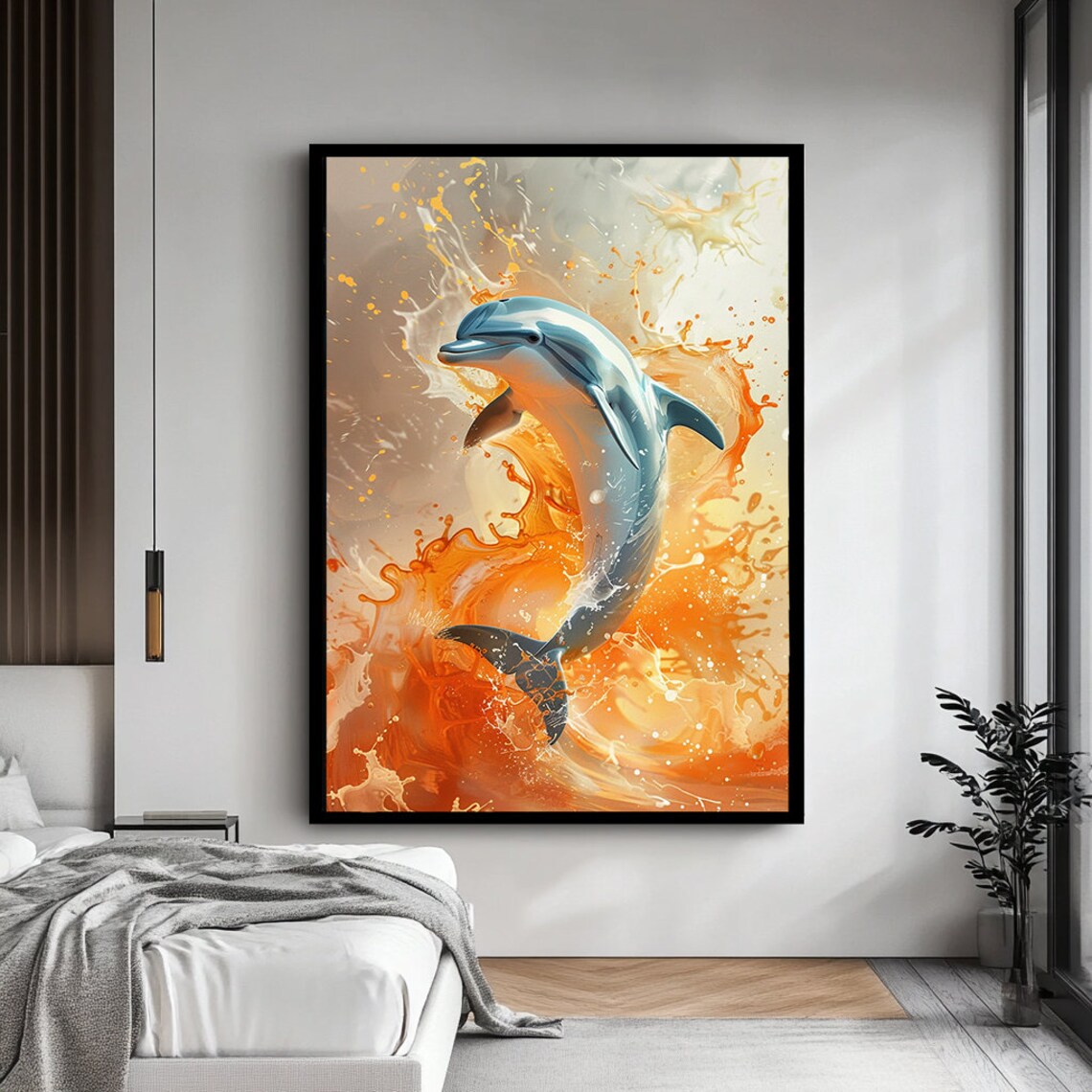 Elegant Dolphin Ocean Inspired Art Print