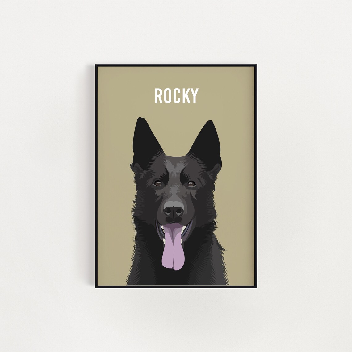 Custom Pet Portrait Hand Drawn Pet Art Print