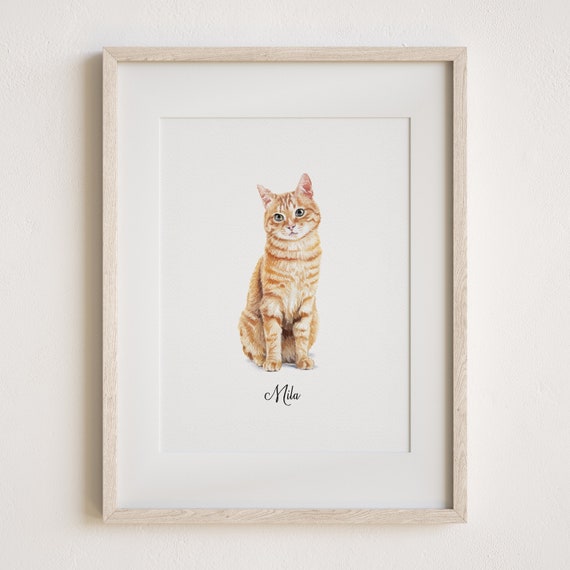 Custom Pet Portrait Personalized Dog Illustration Art Print
