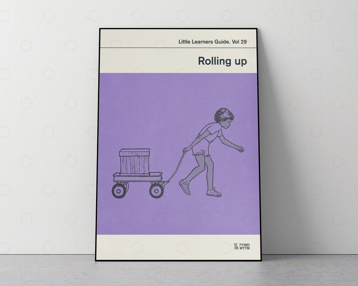 Vol 29 Rolling Up Retro Book Cover Art Print