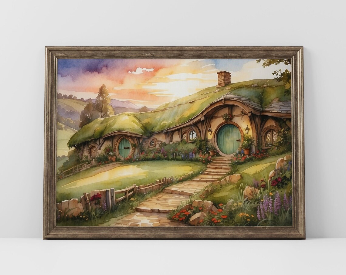 Fantasy House in a Beautiful Landscape Art Print
