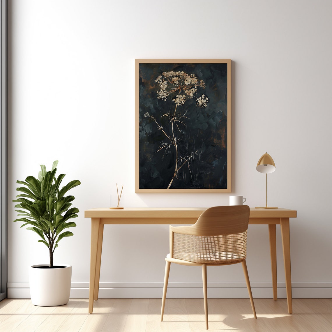 Moody Floral Wall Art Dark Botanical Prints Floral Art Flower 225 - Image 3