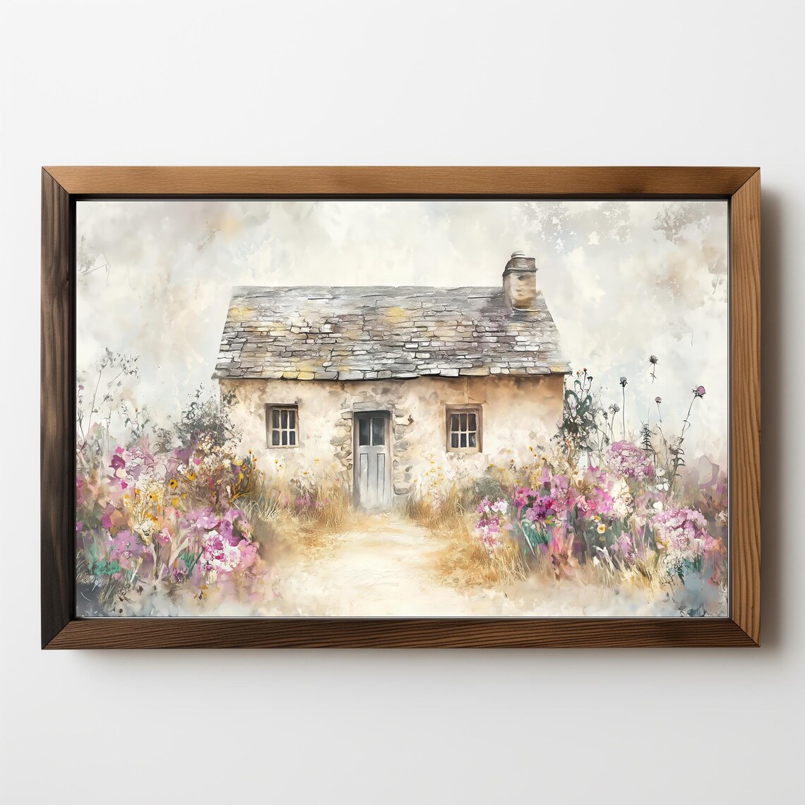 Vintage Stone House, French Countryside Art Print - Image 5