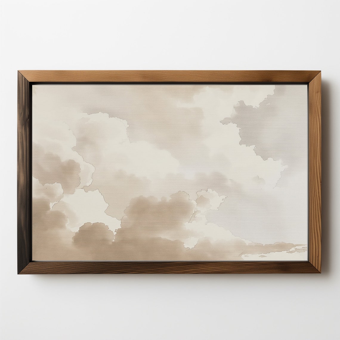 Muted Beige Cloud Study Minimalist Sky Soft Neutral Abstract Poster