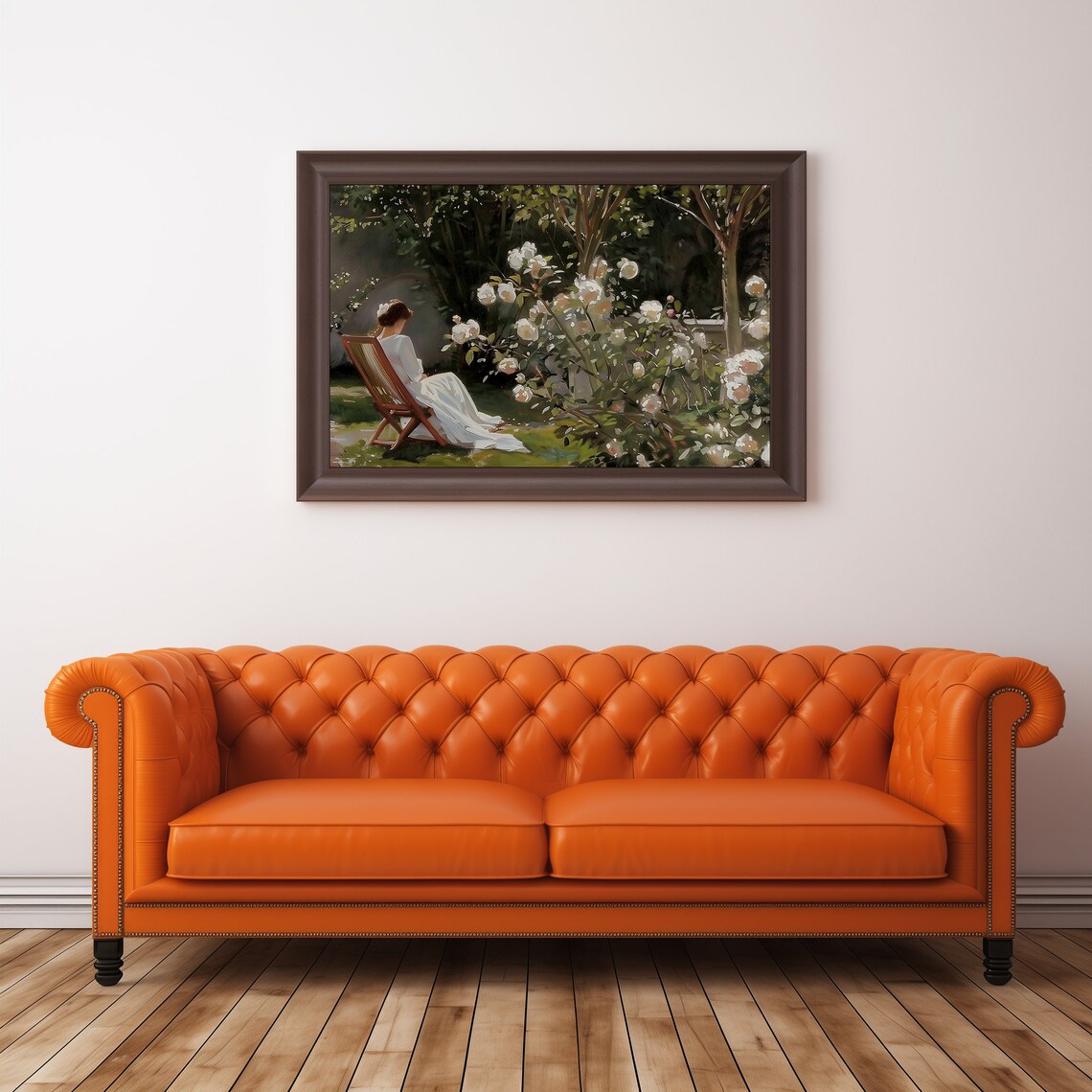 French Country Garden Vintage Painting Art Print - Image 4