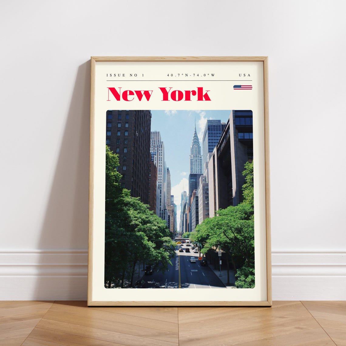 New York Manhattan Chrysler Building Street View Travel Poster - Image 3