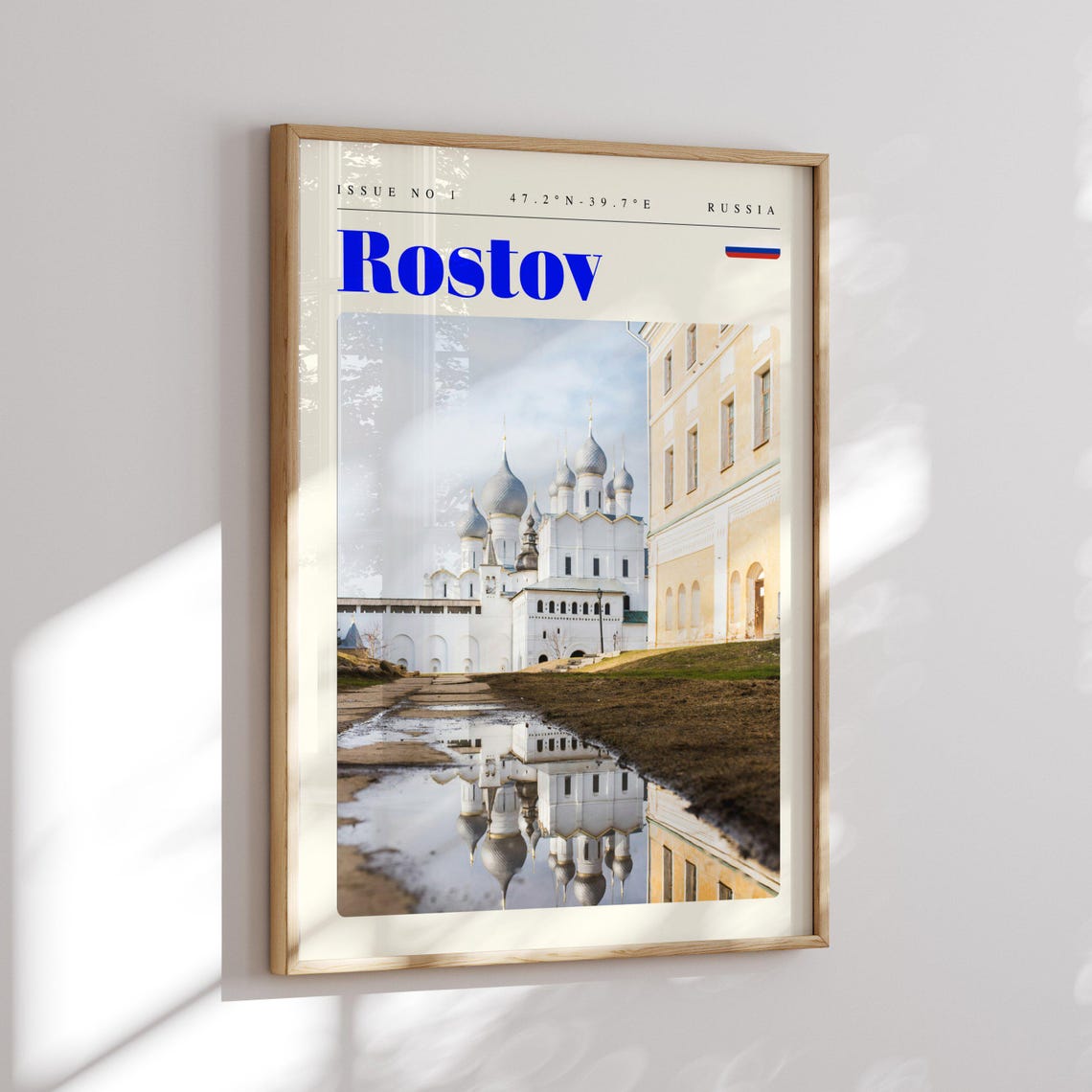 Rostov White Kremlin Onion Domes Reflection Russia Travel Poster - Image 2