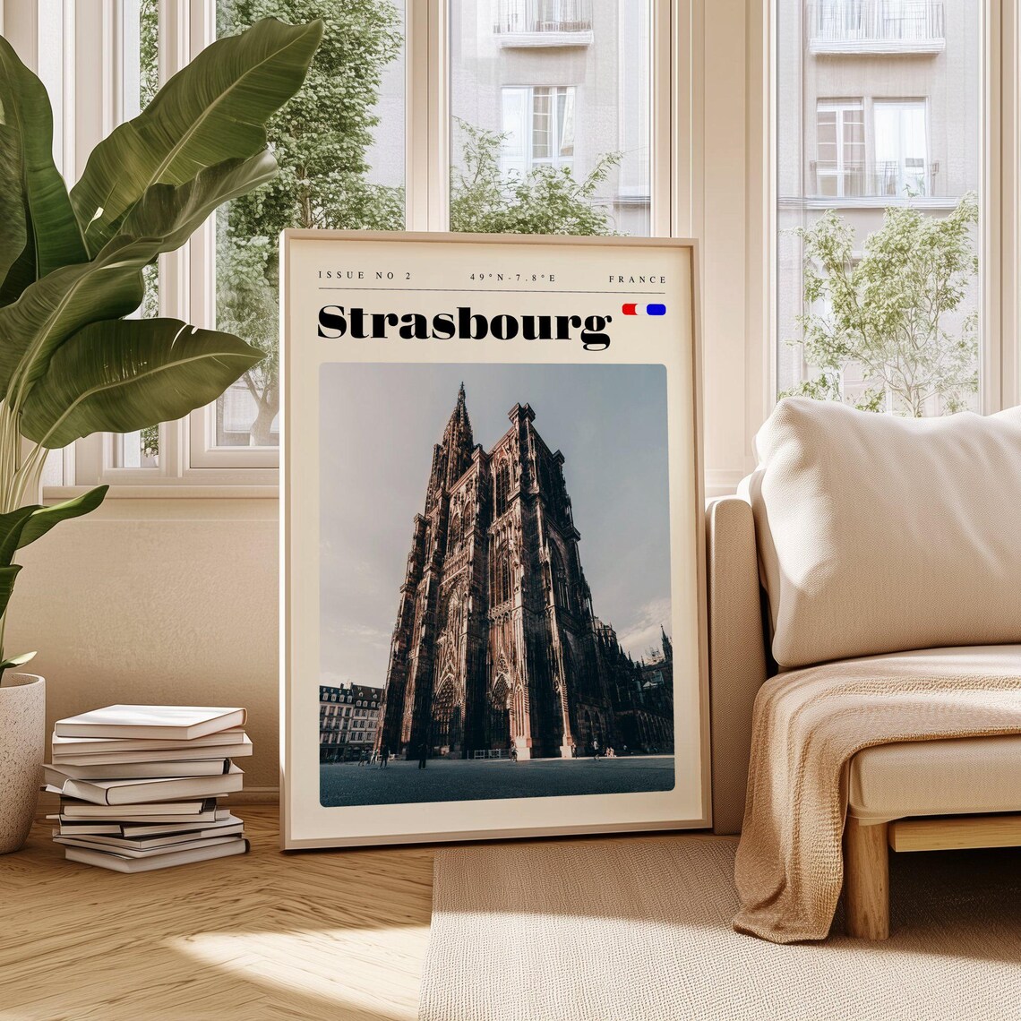 Strasbourg France Gothic Cathedral Notre Dame Photography Poster