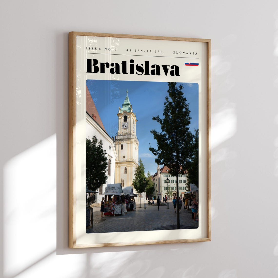 Bratislava Slovakia Old Town Square Clock Tower Travel Poster - Image 2