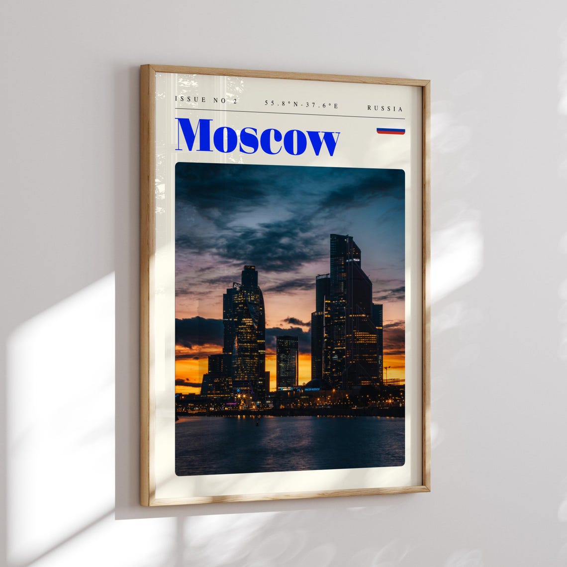 Moscow Sunset Skyscraper Skyline Russia Twilight Travel Poster - Image 2