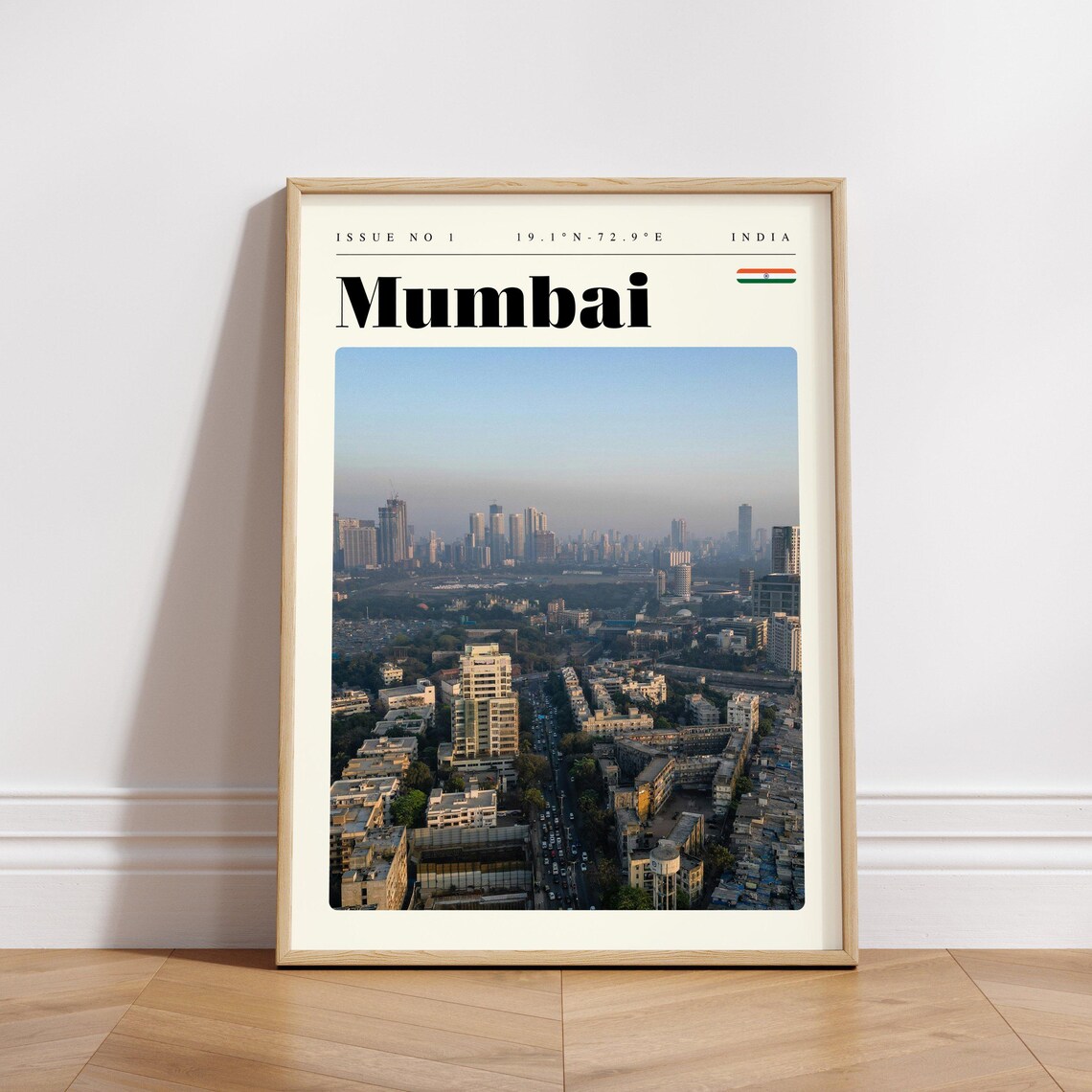 Mumbai India Aerial City Skyline Urban View Modern Travel Poster - Image 3