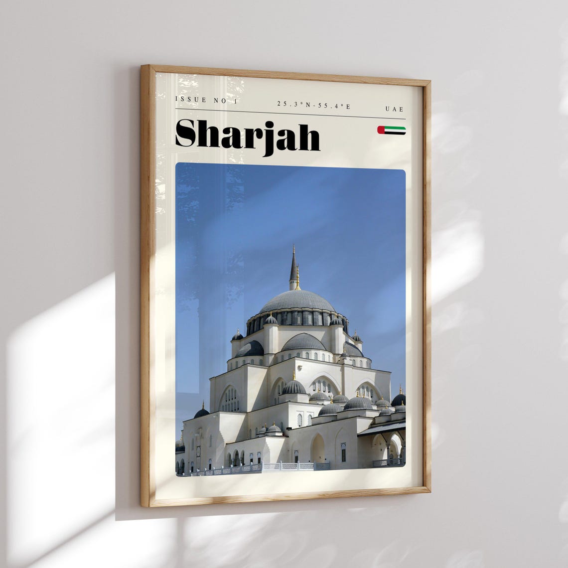 Sharjah UAE Grand Mosque Domes Islamic Architecture Travel Poster - Image 2