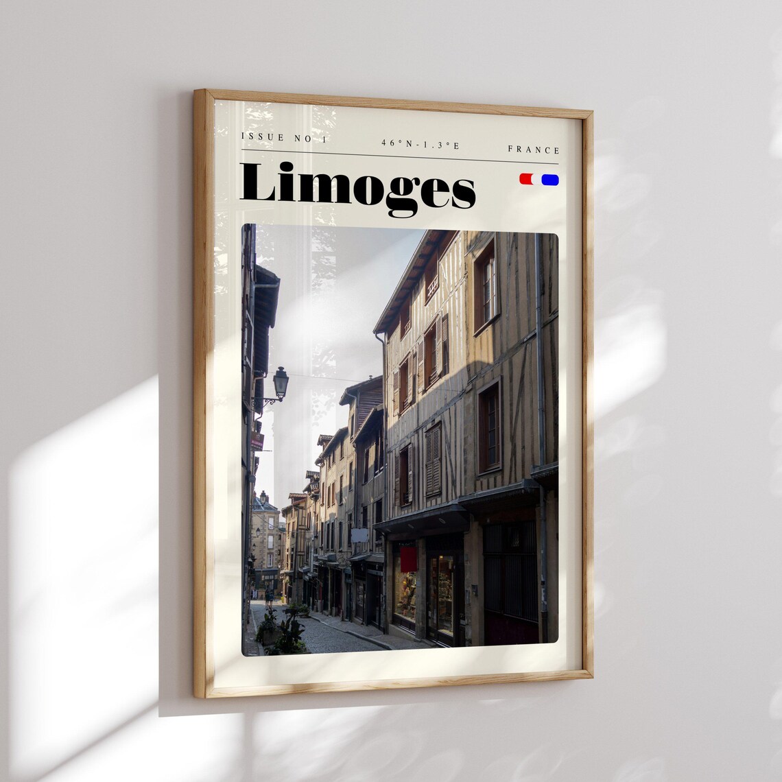 Limoges France Half Timbered Street Old Town Photo Travel Poster - Image 2